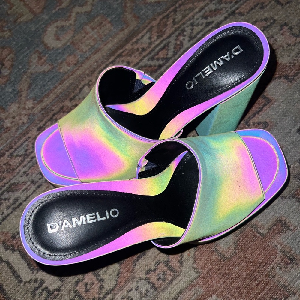 D'Amelio x Lulus Multi Reflective Platform Sandals - Picture 16 of 17